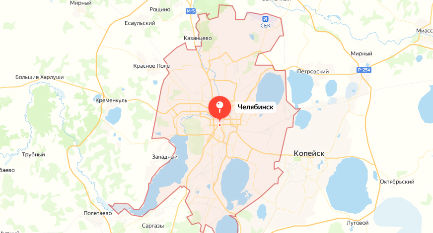 Карта Челябинска - Ремонт бытовой техники Indesit в Челябинске